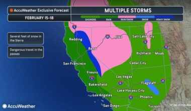 More big storms heading for California, US West starting in mid-February