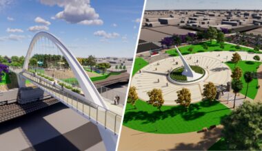 LA leaders break ground on Wilmington’s $152M pedestrian bridge and green spaces project – NBC Los Angeles