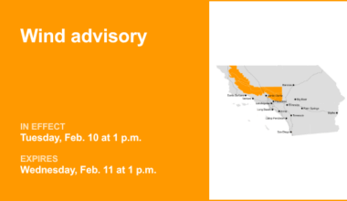Wind advisory active for 5 Freeway north of LA Tuesday and Wednesday – gusts to hit 50 mph – Orange County Register