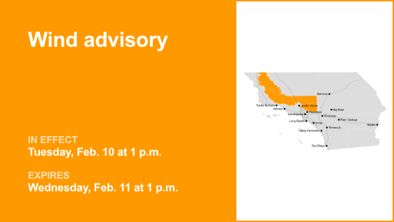 Wind advisory active for 5 Freeway north of LA Tuesday and Wednesday – gusts to hit 50 mph – Orange County Register
