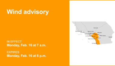 Wind advisory for the Orange County and Santa Ana Mountains area for Monday – Orange County Register