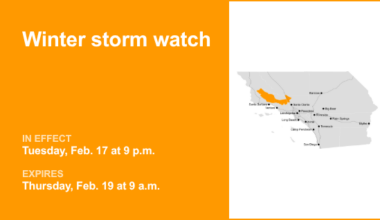 Winter storm watch issued for 5 Freeway north of LA from Tuesday to Thursday – could see 4 inches of snow – Orange County Register