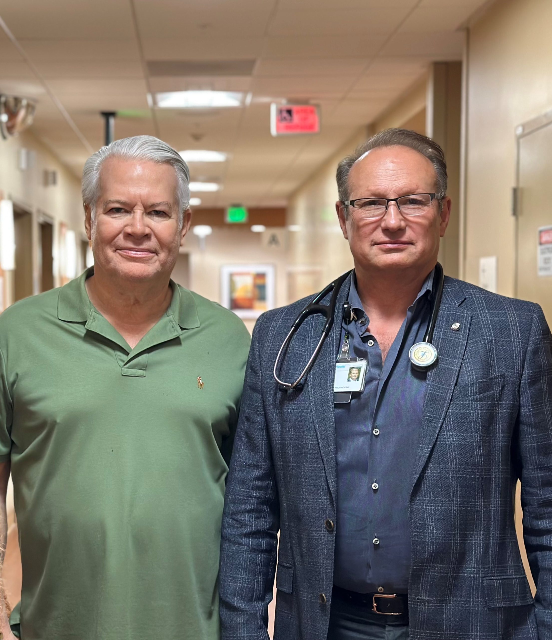 Patient thanks his physician. 