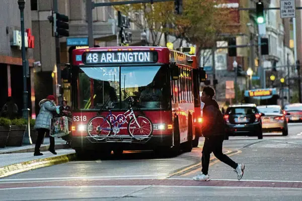 Pedestrian hit by bus in Oakland ‘up and walking’
