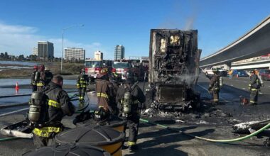 Big Rig Fire at MacArthur Maze Shuts Down I-80, Snarls Traffic • The E'ville Eye News
