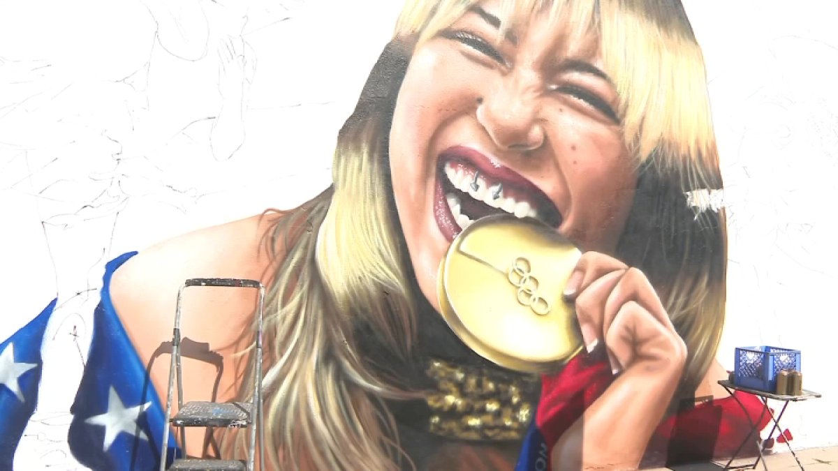Muralist honors gold medal Olympian Alysa Liu with mural in Gardena – NBC Los Angeles
