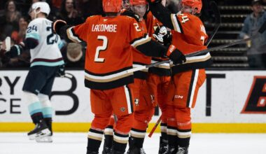 Gauthier gets 25th goal and surging Ducks beat Kraken 4-2 to move closer to Pacific Division lead