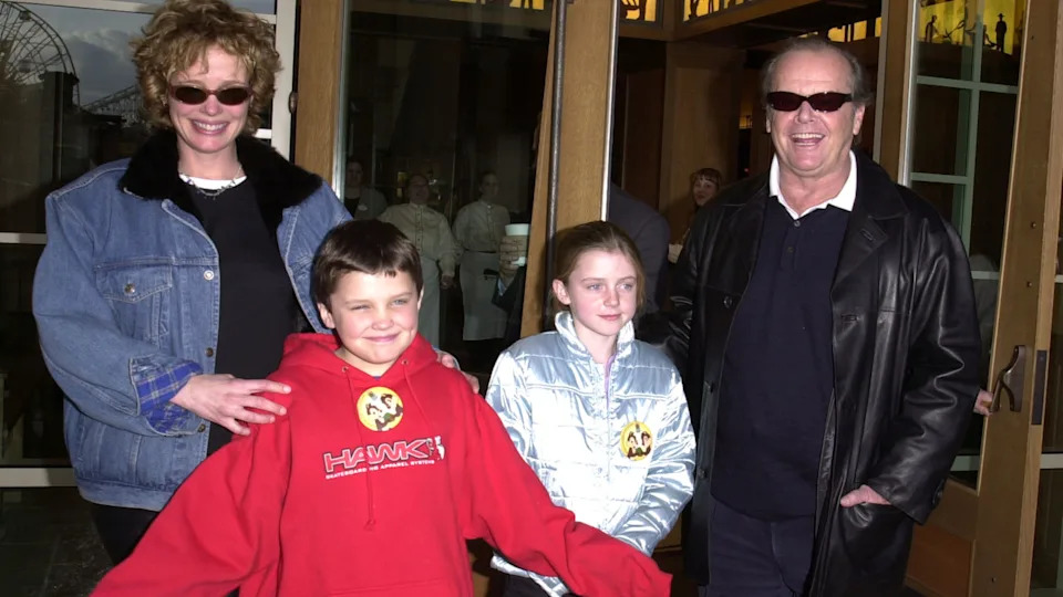 Jack Nicholson, Rebecca Broussart, and kids Getty
