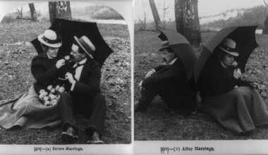 two black-and-white photographs. On the left, captioned