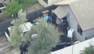 Barricaded burglary suspect arrested after Pacoima home catches on fire