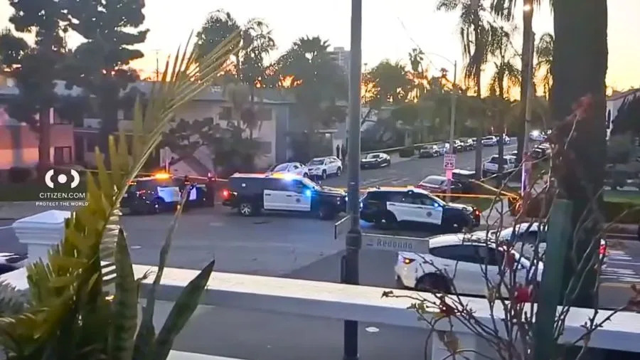 An investigation into a deadly hit-and-run is seen underway in Long Beach. February 2026. (Citizen.com)