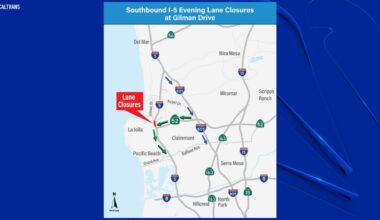 Most I-5 south lanes in La Jolla closed nights of Feb. 27 and 28 – NBC 7 San Diego