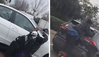 Man Hitches Death-Defying Rides Hanging Onto Cars in Traffic, on Video