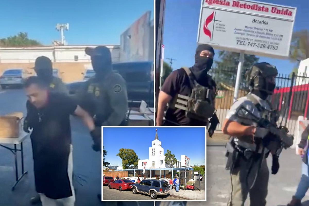 Video shows ICE agents chase down illegal immigrant at Los Angeles church food drive