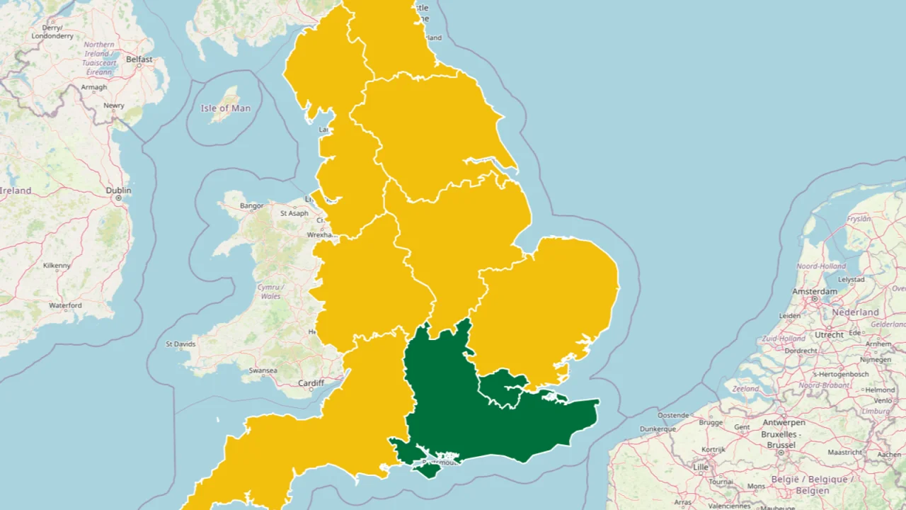 Cold health alert covers most of England as snow threatens Wales and Midlands this week