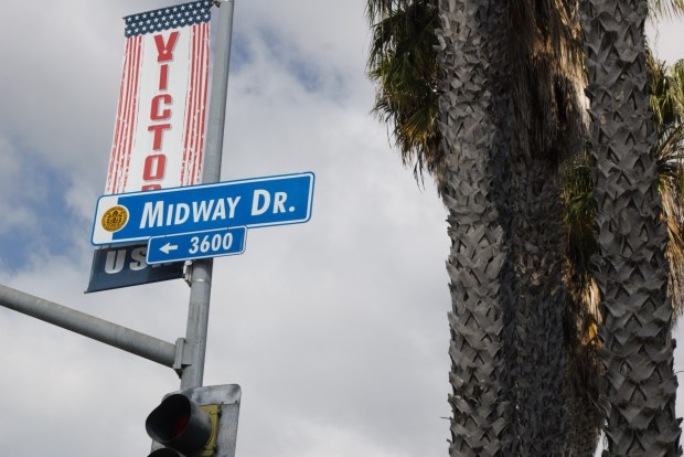 The intersection of Midway Drive and Kemper Street is one boundary of a stretch of Midway identified as a "high-crash" location in 2024. (Tyler Faurot)
