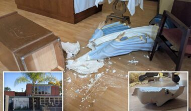 Long Beach vandals decapitate Blessed Mother statue in attack on Catholic school: cops
