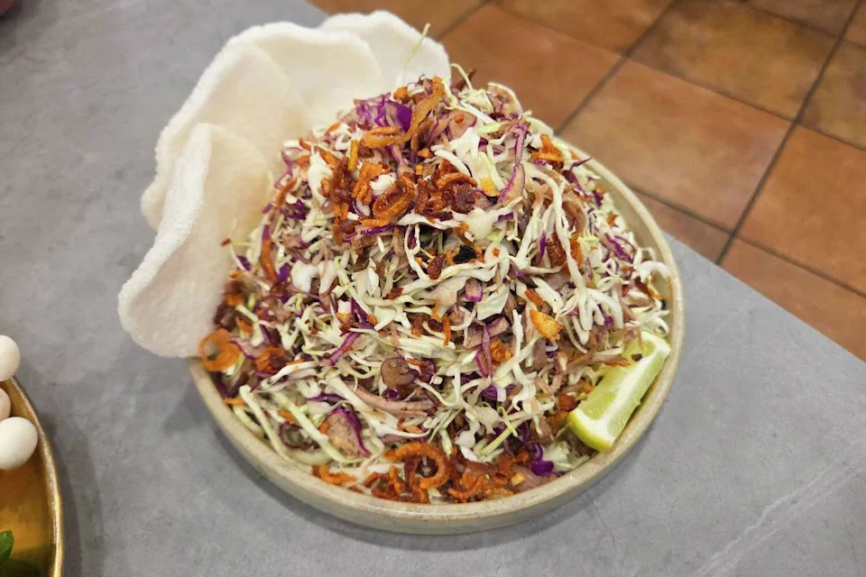 Duck salad from Bacogai in Alameda. (Cesar Hernandez/S.F. Chronicle)