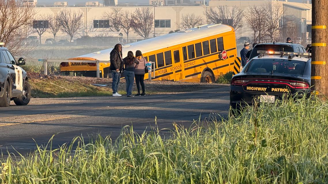 Sacramento school bus ends up in Magpie Creek, all 30–40 students safe