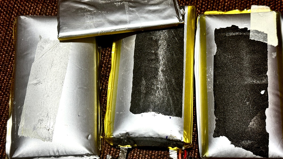 damaged lithium batteried from portable chargers