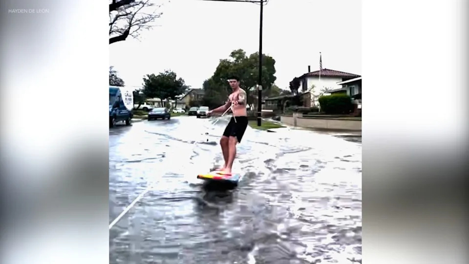 Long Beach street surfing