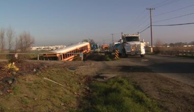 School bus crashes into small creek in Sacramento, all children safe