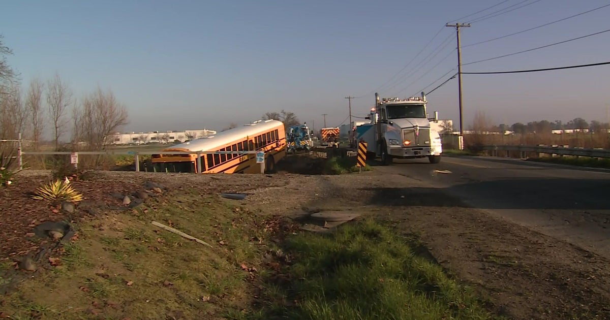 School bus crashes into small creek in Sacramento, all children safe