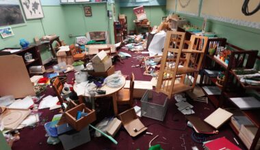 Virgin Mary statues defaced, religious articles vandalized at Catholic school ransacked overnight • Long Beach Post News