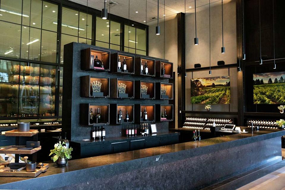 Louis M. Martini Winery in St. Helena, pictured in 2022, is one of the locations impacted by Gallo's layoffs. (Jessica Christian/The Chronicle)