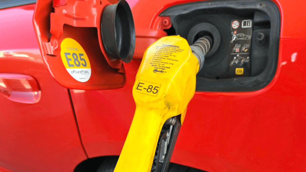 E85, also known as flex fuel,  is made from corn and is 51% to 83% ethanol. 