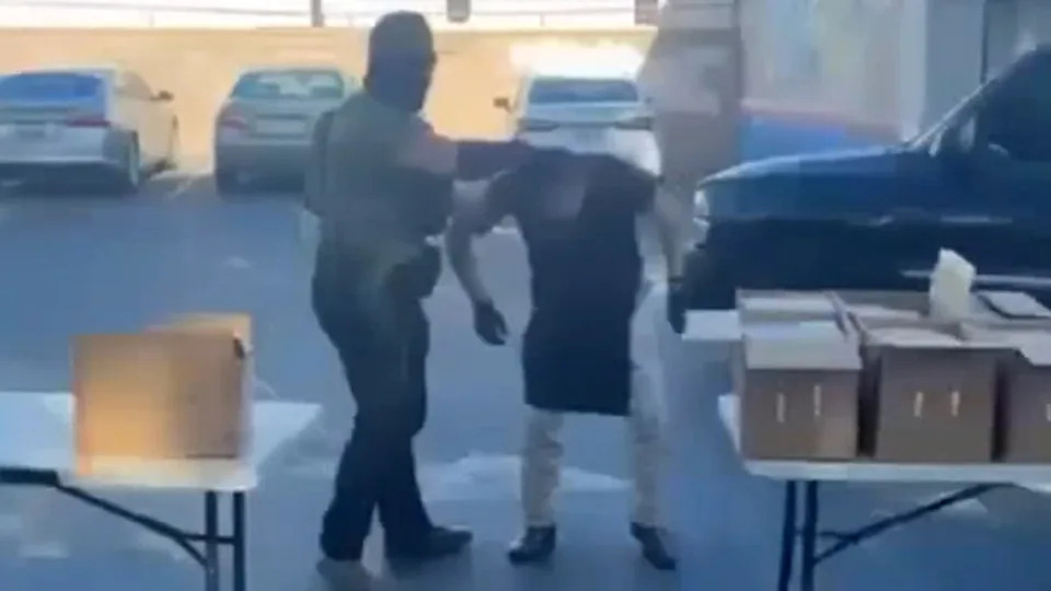 Church leaders have slammed ICE for the ‘senseless’ arrest, which came as volunteers were giving out food donations (North Hills United Methodist Church)