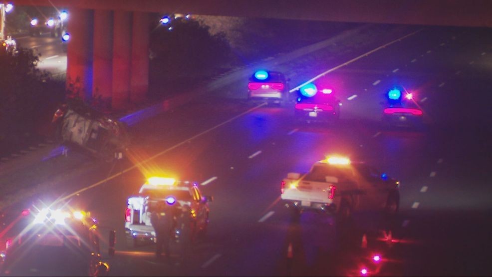 Three juveniles were severely injured after crashing a reported stolen vehicle into a guardrail on Highway 178 while allegedly leading officers on a pursuit Sunday night. PHOTO: KBAK/KBFX