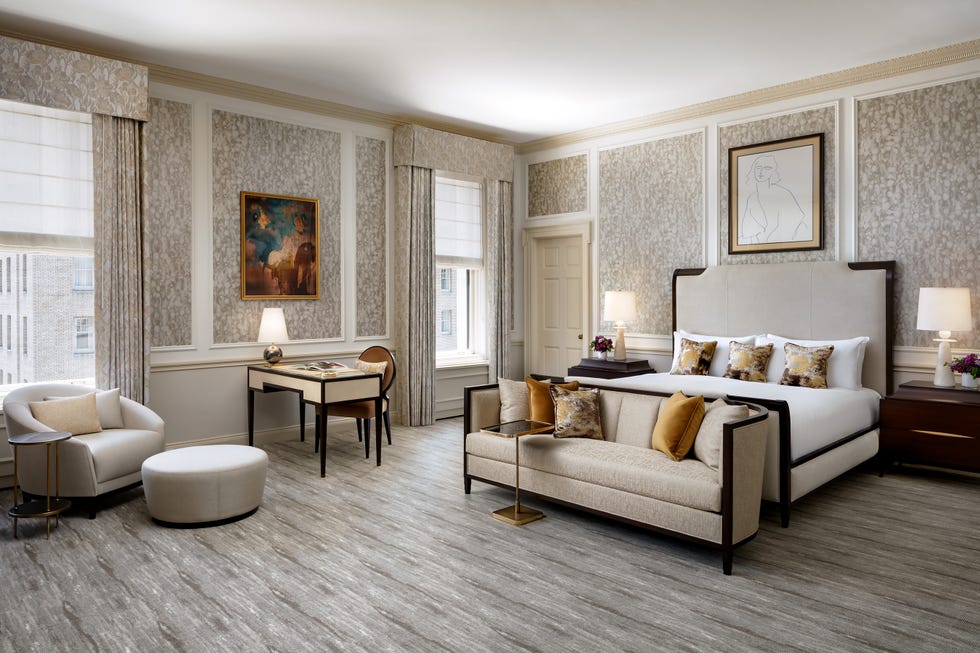 Elegant hotel room with modern furnishings