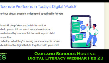 Oakland Schools Hosting Digital Literacy Webinar Feb 23