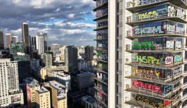 Infamous 'Graffiti Towers' in DTLA Up for Potential Sale