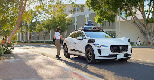 A complementary photo from Waymo’s media resources of a woman getting into one of the rideshares. Waymo, the driverless robotaxi service, is making its way to Sacramento County and the students and staff share their different opinions on safety and the likelihood of using the service.