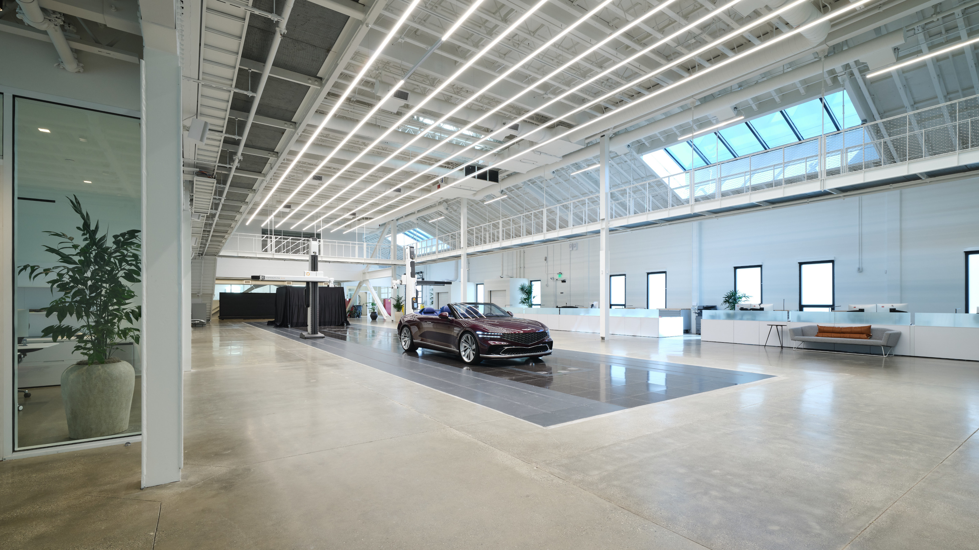 The modelling area in the Californian studio