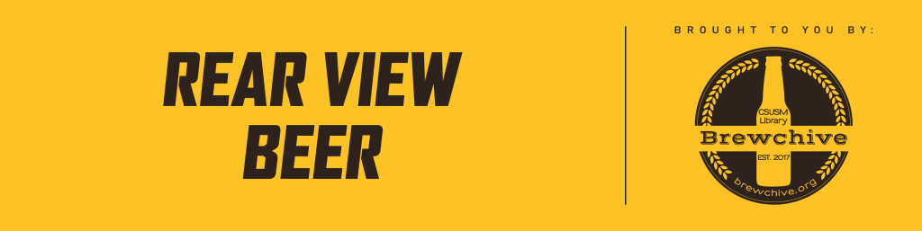 Rear View Beer Placard