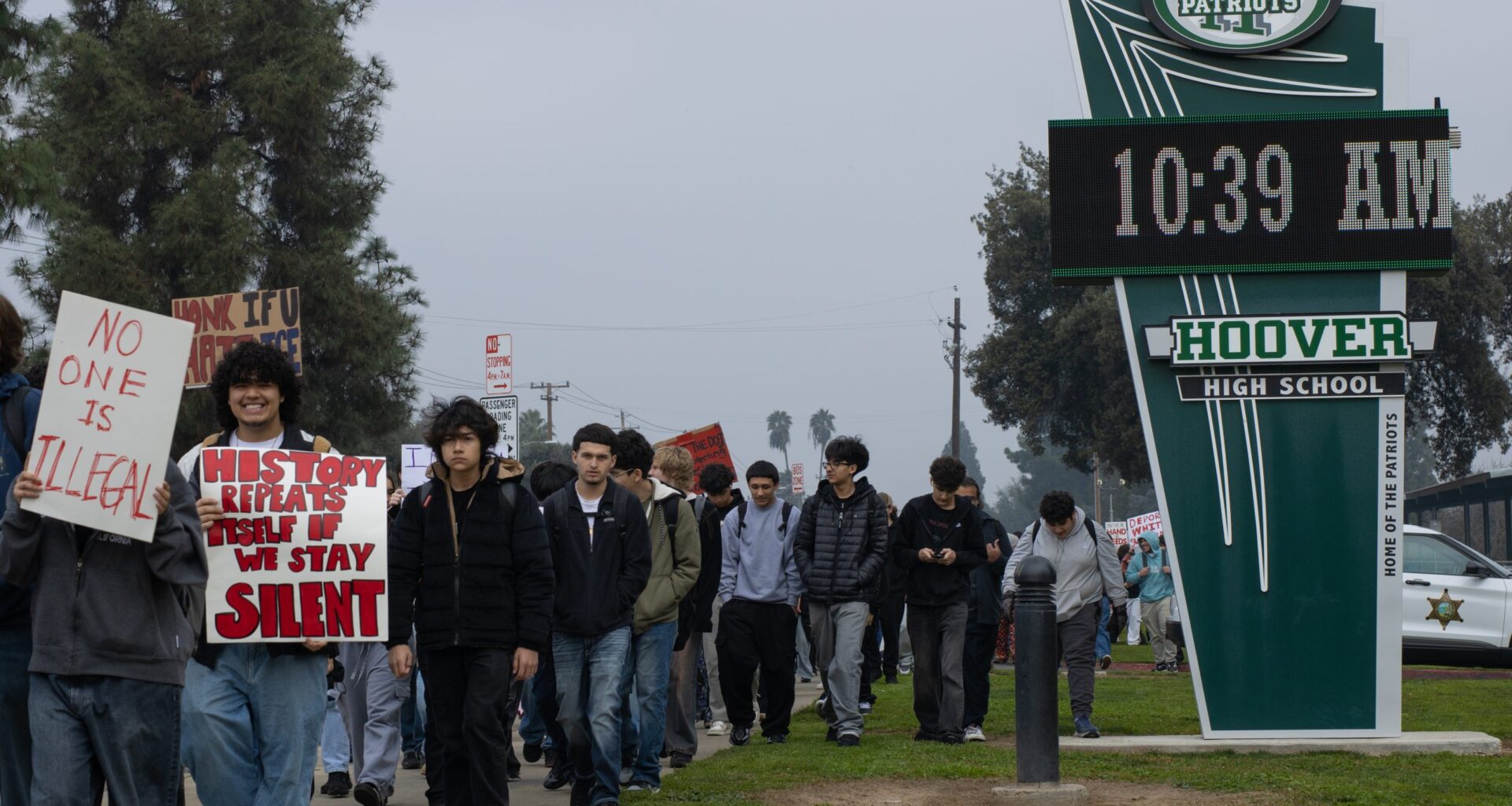 Hoover High students walk out, protesting immigration authorities