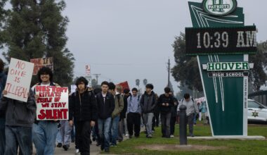 Hoover High students walk out, protesting immigration authorities