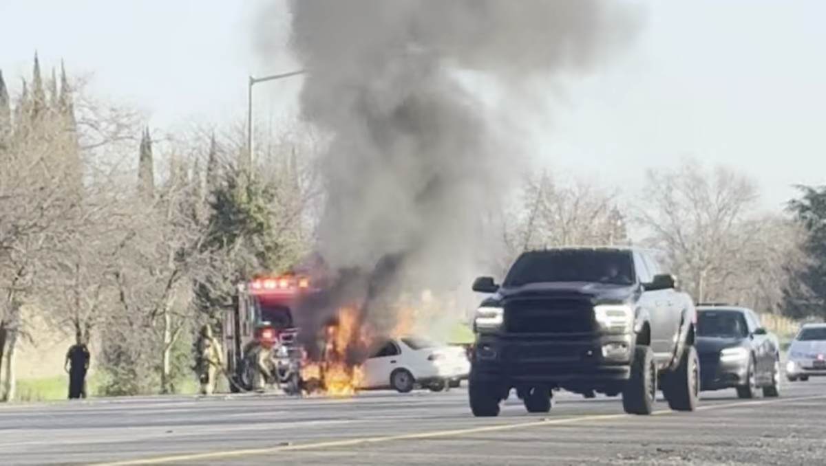 Sacramento County Interstate 80 traffic congested after crash, fire