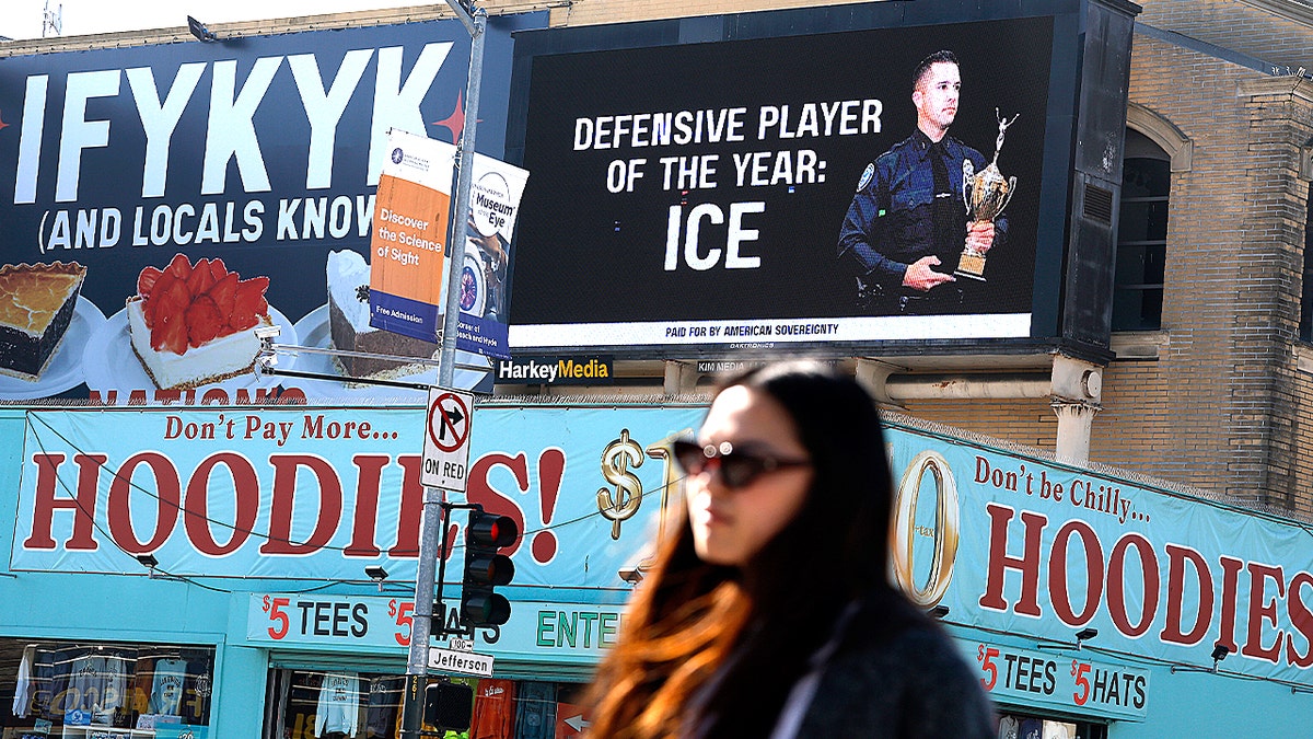 billboard that says "defensive player of the year: ICE"