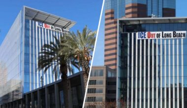 Banner at Long Beach City Hall signals solidarity with immigrant community – NBC Los Angeles