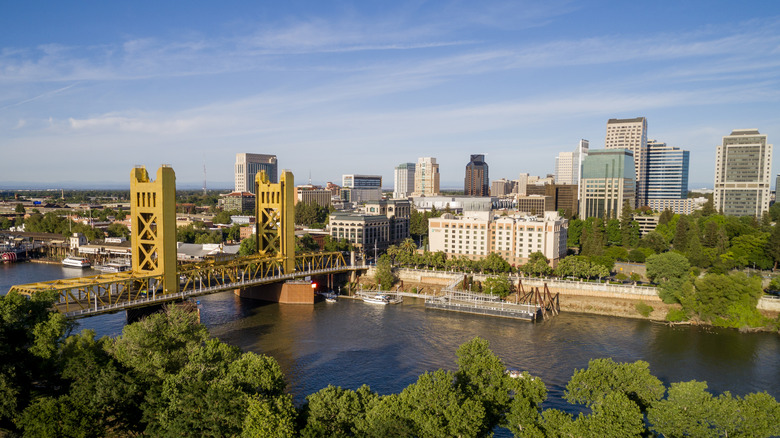 Aerial view of Sacramento