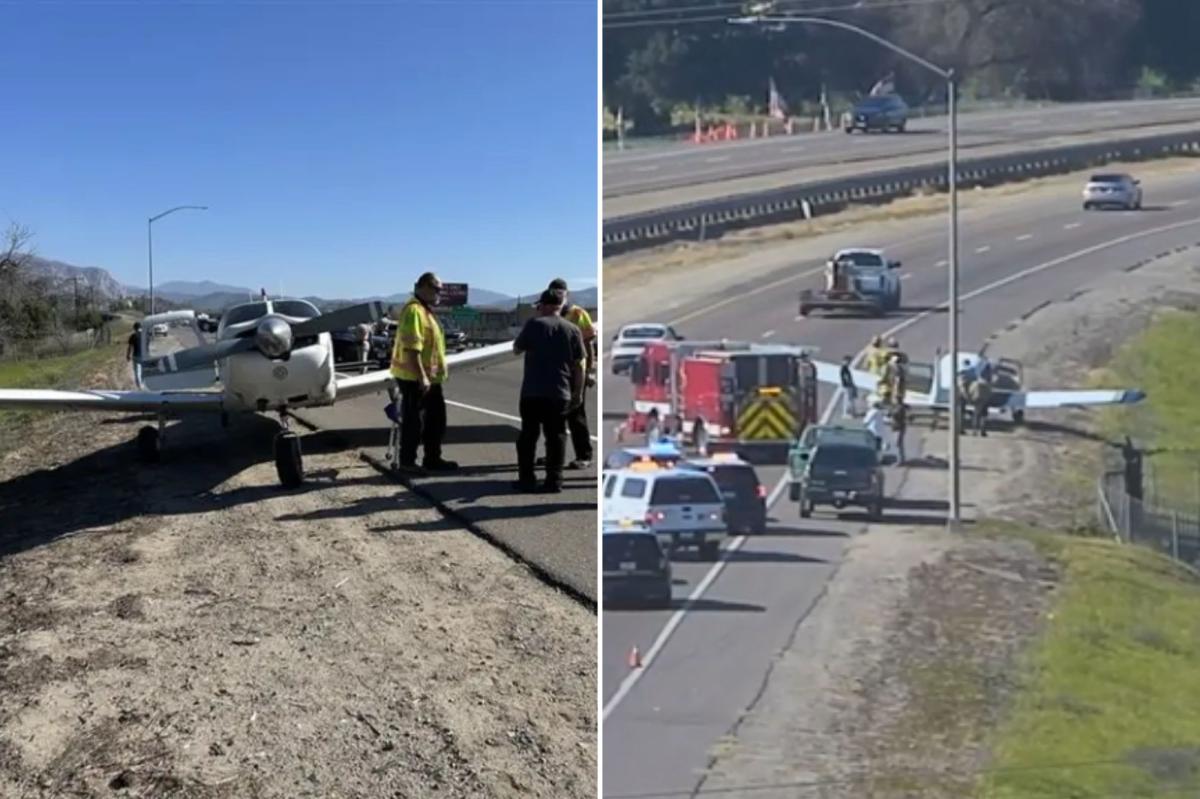 Plane makes emergency landing on San Diego's State Route 67