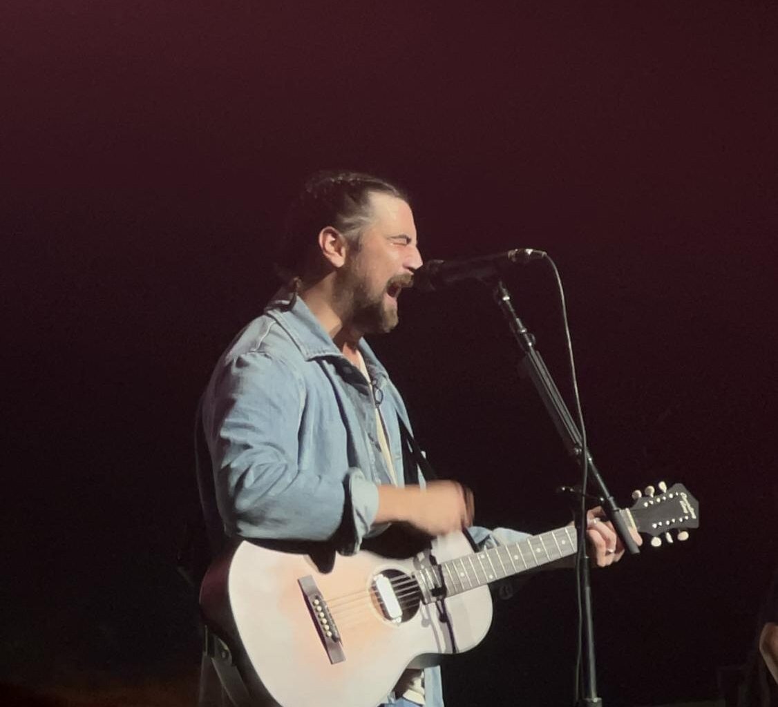 Noah Kahan singing "The Great Divide" on Thursday, Feb. 5, 2026 at The Warfield in San Francisco.