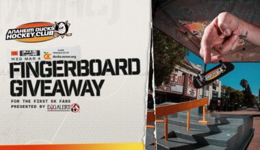 Ducks Fingerboard Giveaway on March 4 vs. Islanders