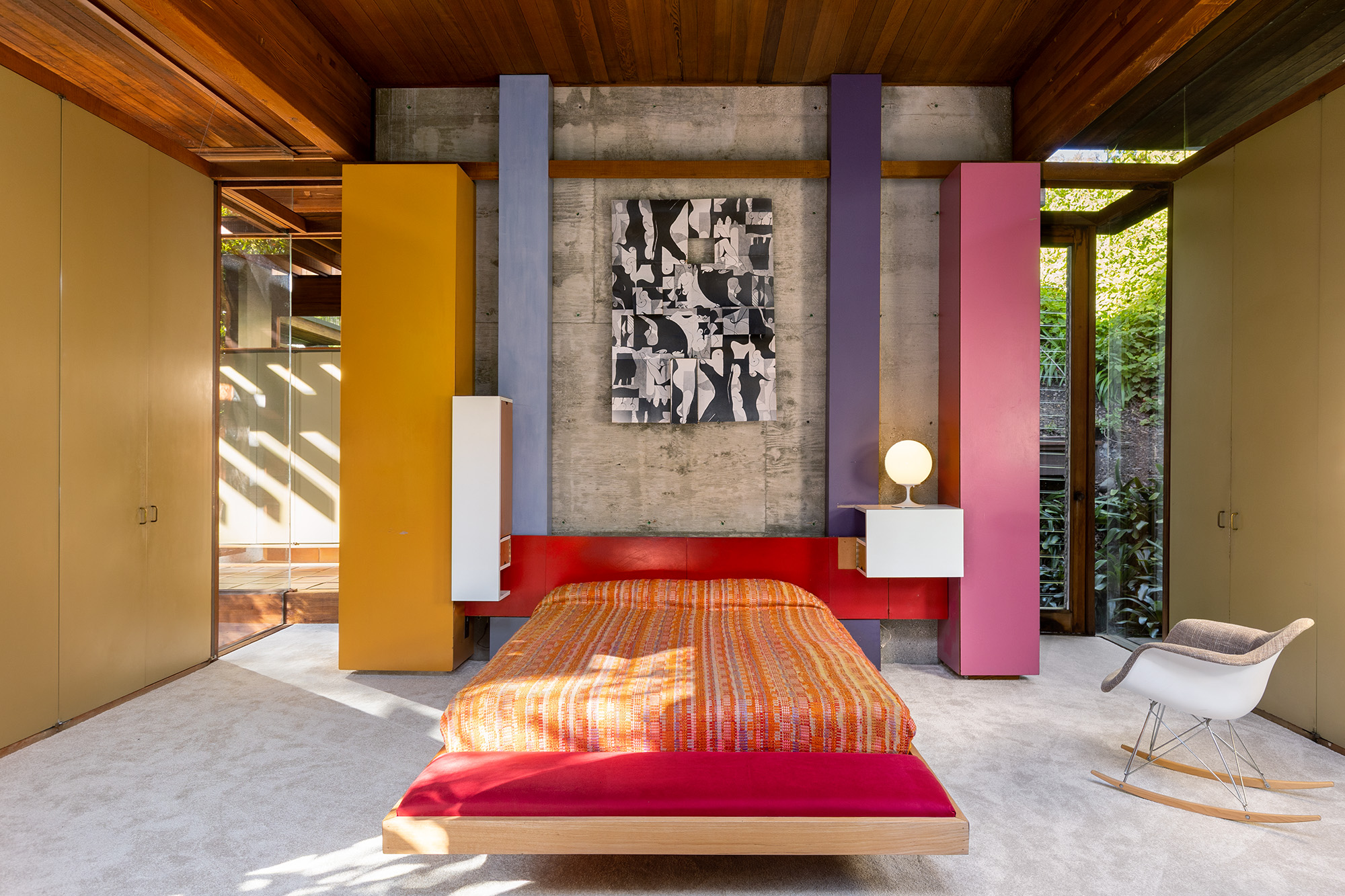 The main bedroom in the Kappe House