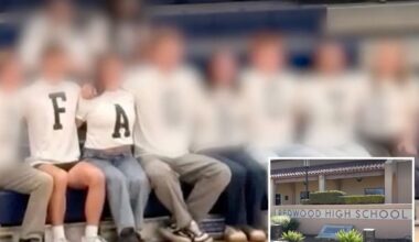 Redwood High School students disciplined over homophobic display on bleachers