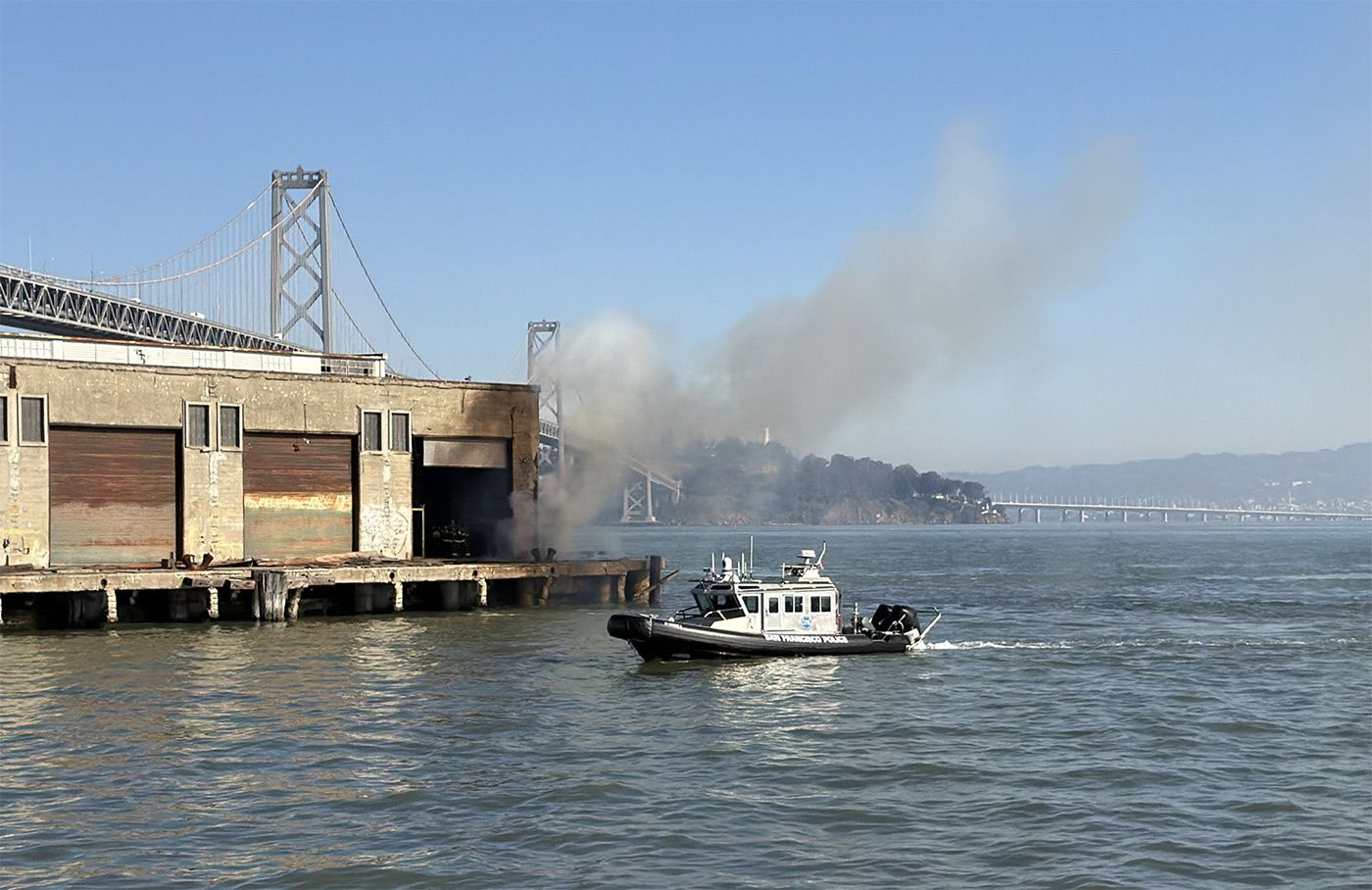Fire on Pier 28 Causes Temporary Closure of Embarcadero